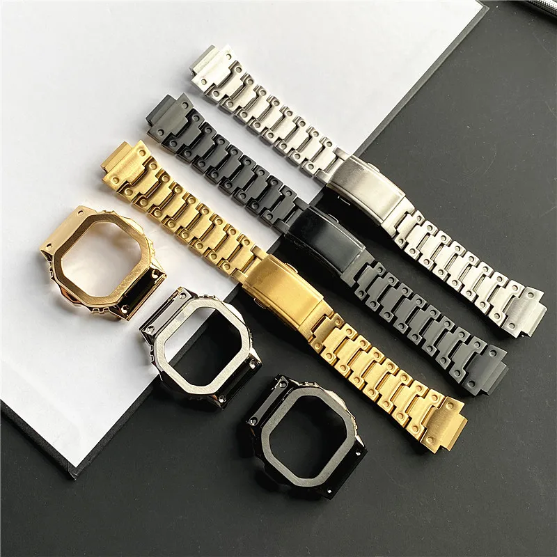 

High Quality Steel DW5600 5610 Watch Case Strap Bracelet For CASI G Shok 5600BB Watchband Modification Replacement Accessories