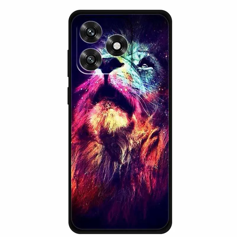 Black TPU Cartoon Soft Silicone Shockproof Case - Protective Back Cover