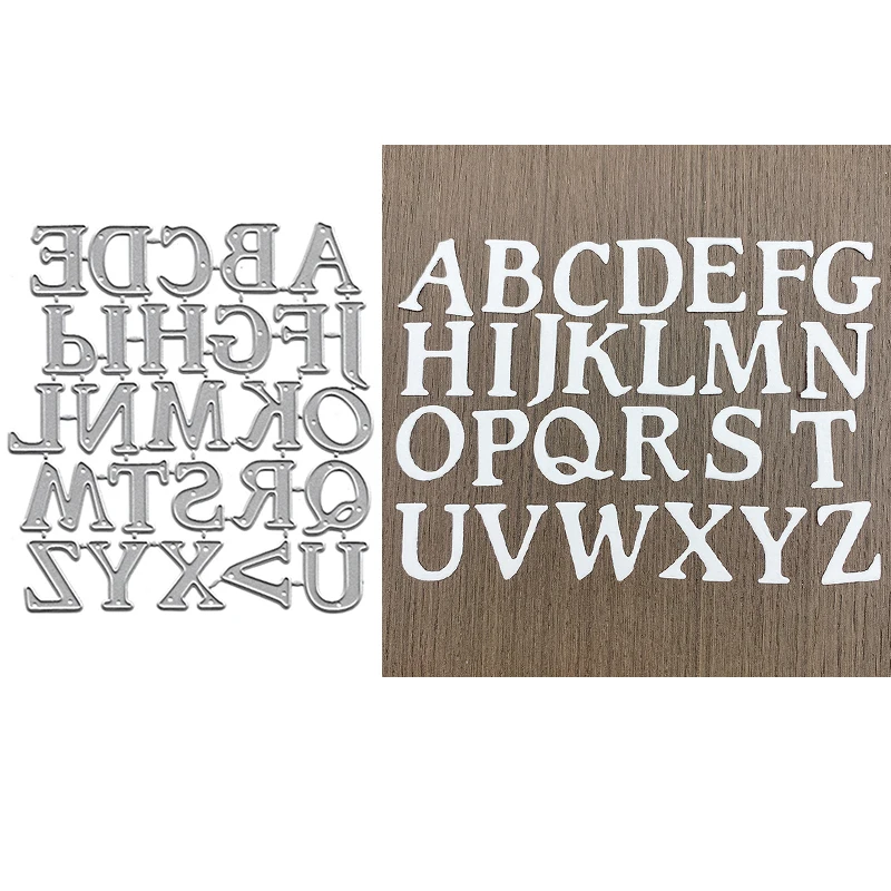 26 Alphabet Capital Letters Cutting Die Metal Die-cut Embossing Scrapbooking Photo Album DIY Decorative Paper Card Gift 2023 New