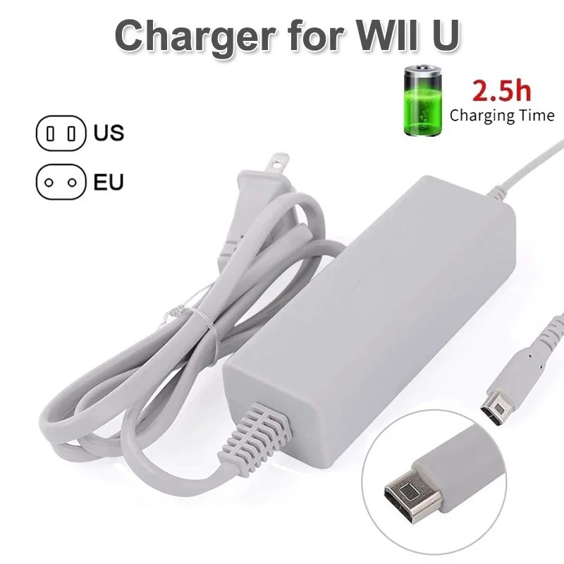 Charger For Wii U Gamepad Controller AC Adapter US/EU Plug - Main Image