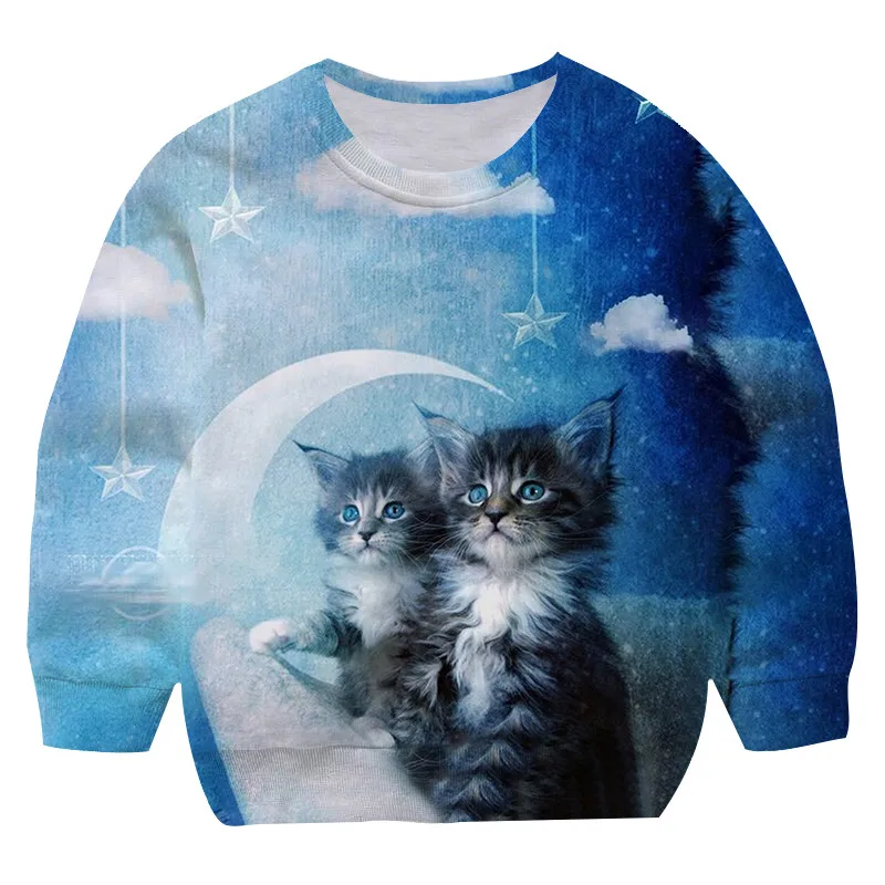 Muppet Cat Animal Pattern Sweatshirt 3d Printed Sweatshirts for Men and Women Pullovers Harajuku Unisex Tops