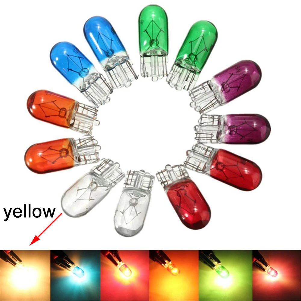 

10pcs Car Lights T10 501 WedgeCar 12V 3W Dashboard Dash Panel Gauge Bulb for Car Styling Light Bulbs Car Interior Accessories