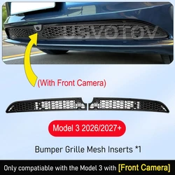 Car Lower Bumper Anti - Insect & Dustproof Air Vent Grille Cover (Model 3 2026 2027)
