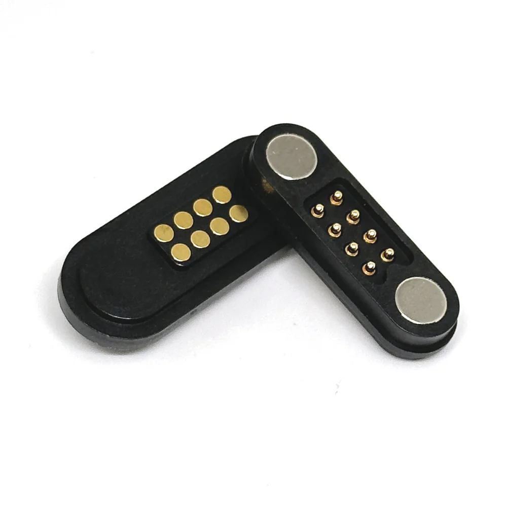 

8pin 2.54mm high Current Magnet Suction Spring Pogo Pin Connector Male and Female Probe DC Power Charging Magnetic Connector