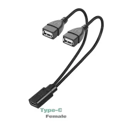 30cm USB - C to Dual USB - A Charging Splitter Cable (1 - pcs)