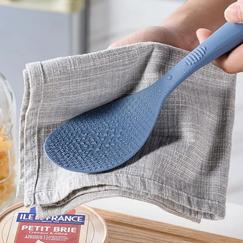 Rice Spoon Food Grade Heat-resistant Paddle Silicone Standing Type Rice Spatula Food Serving Shovel Kitchen Gadget