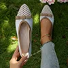 New Woman's Shoes Knitted Skateboard Breathable Comfortable Bow Style Walking Shoes Casual Toes on Flat 1