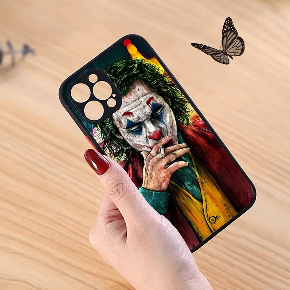 Custodia Per Telefono Movie J-Joker Nera Per Iphone 13Promax 15 12 11 14 Pro Max Mini 8 7 Plus Se2020 Xs Max X Xr Cover Opaca