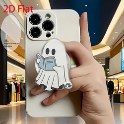 Adorable Ghost Phone Holder with Finger Ring Support - Cute Griptok (1)