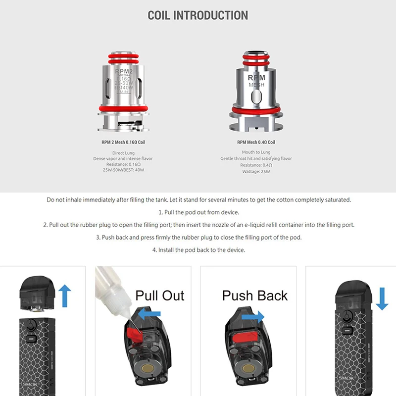 Original Nord 4 Rpm2 Pod Cartridge For Smok Nord 4 Kit Nord 4 Rpm /rpm2