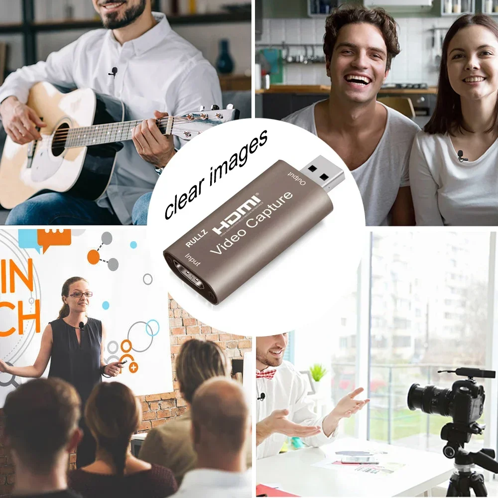 Ultra HD USB Video Capture Card for Game and Camera Recording & Live Streaming