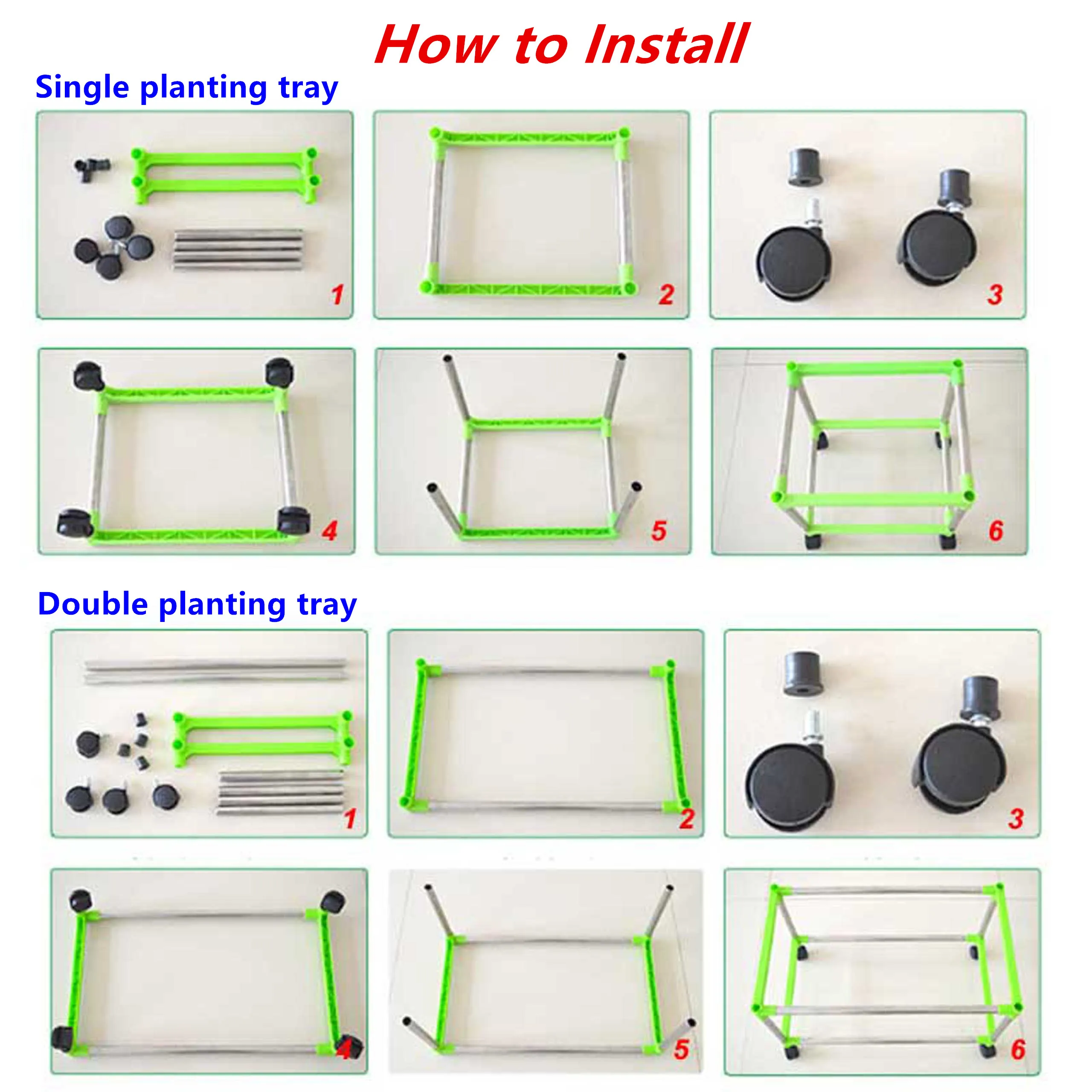 Bean Sprout Nursery Tray Shelf, Stainless Steel Seedling Germination Tray, Hydroponics Vegetable Planting Frame