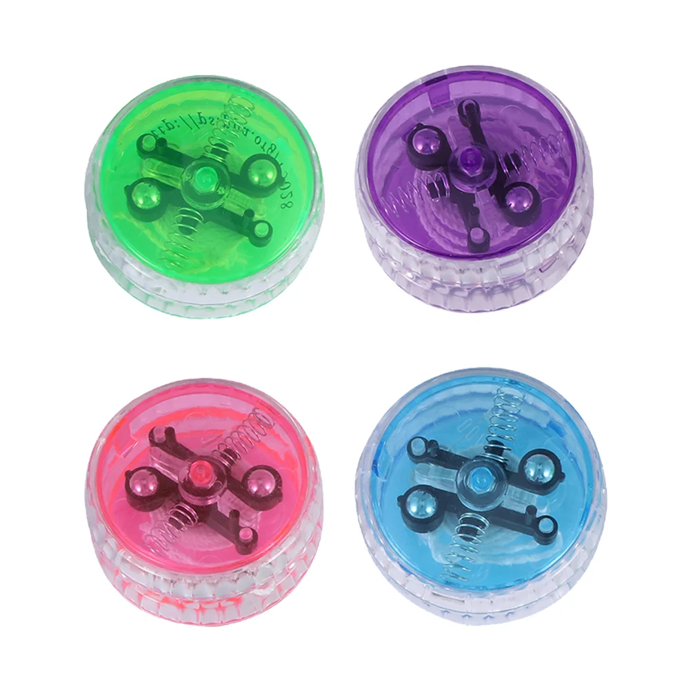 

4 Pcs with Rope Yo-Yo Child Childrens Toys Stocking Stuffers for Adults Funny Plastic Yoyo LED Lights