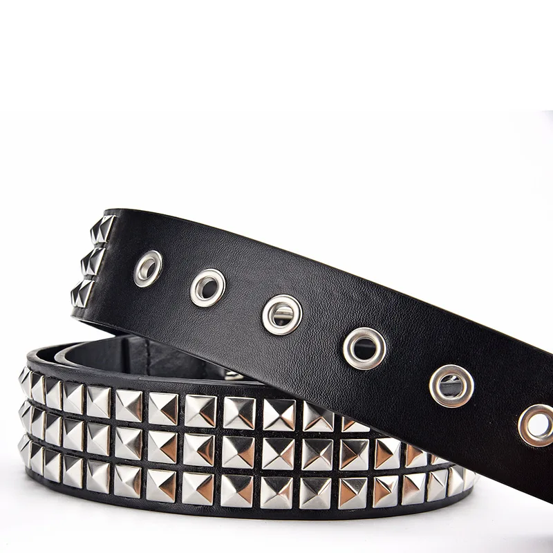 2025 Neuer Trend Perlennietgürtel Metall Pyramidengürtel Männer und Frauen Punk Hardware Jeansgürtel Y2K Gürtel Designergürtel Damengürtel – Detail 1