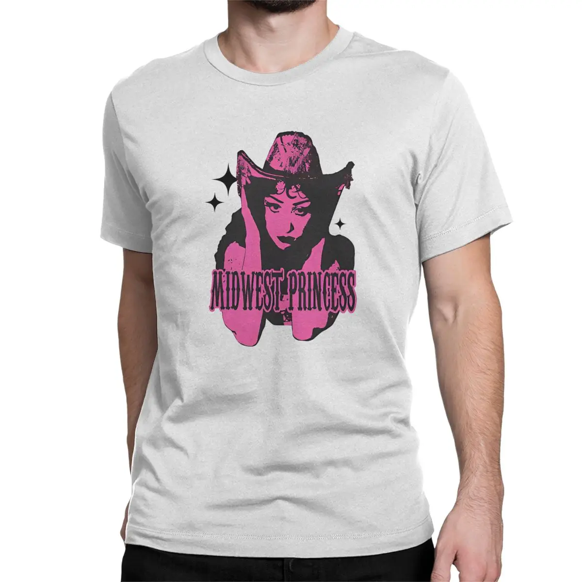 thumbnail image 1 of Camisetas Midwest Princess Chappell Roan para hombre y mujer, camisetas de algodón con cuello redondo, camisetas de manga corta de cantante, ropa de verano, 1 of 6