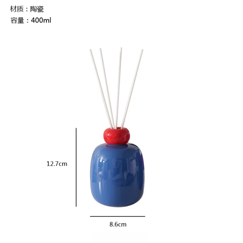 European creative color ceramic fire free rattan aromatherapy bottle Empty bottle home bedroom toilet incense diffuser