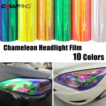 Pellicola luminosa per auto pellicola per tintura camaleonte luce per moto faro decorativo fanale posteriore luce freno a nebbia pellicola protettiva creativa