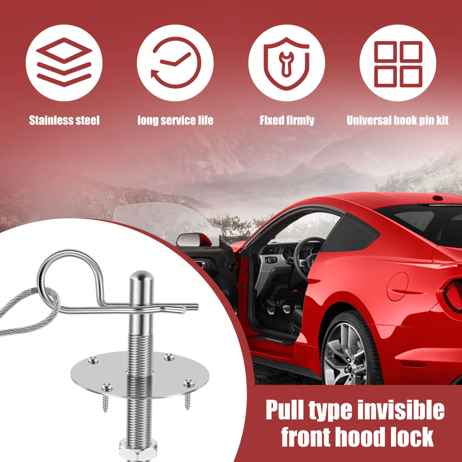 Motorhaubenschloss 2-tlg. - Aluminium Quick Release Pins 32mm