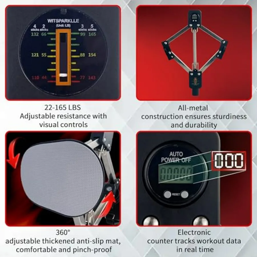 Thigh Trainer and Kegel Exerciser - 22-165 lbs Adjustable Resistance Pelvic Floor Muscle Toning Device for Women and Men