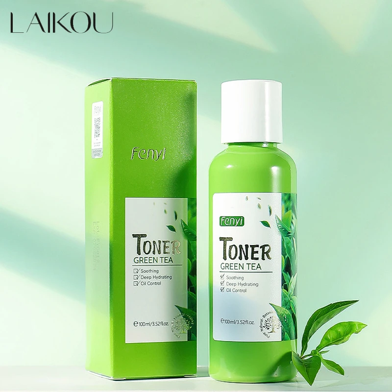 Green Tea Face Tonic Hydration Smooth Facial Toner Skin Care Oil Control Nourishing Moisturizing Brightening Soften Skin toner remove acne
