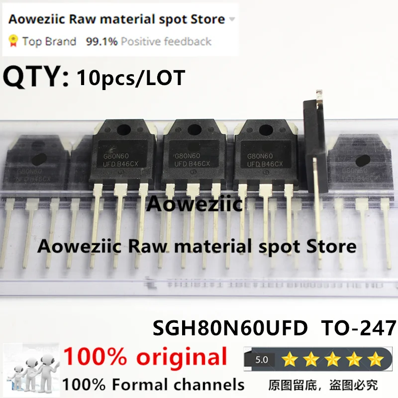 Aoweziic 100 Baru Diimpor Asli G80N60UFD SGH80N60UFD G80N60 TO 247