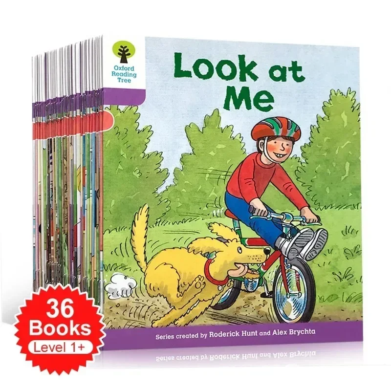 

36 Books/set Oxford Reading Tree Level 1 Hand Book Helping Child To Read Phonics English Story Picture Book for Kids Educational