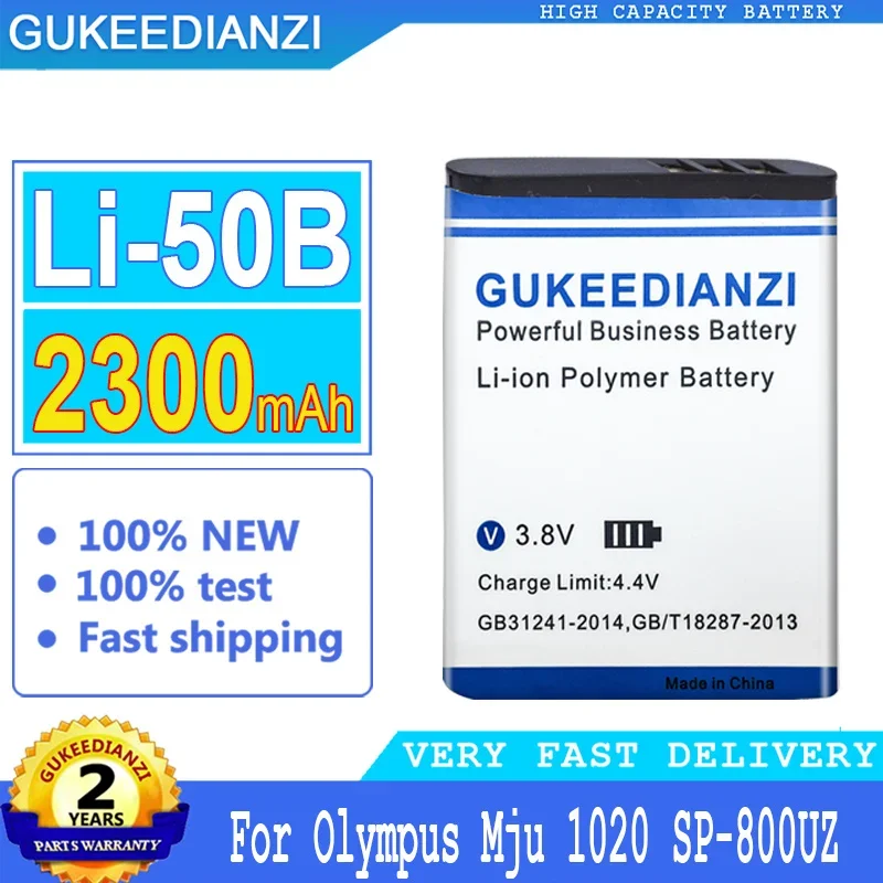

GUKEEDIANZI Battery Li-50B for Olympus for Mju 1020 SP-800UZ Stylus 1010u 1010 Ricoh CX3 CX4 D-LI92 DLI92 Big Power Battery