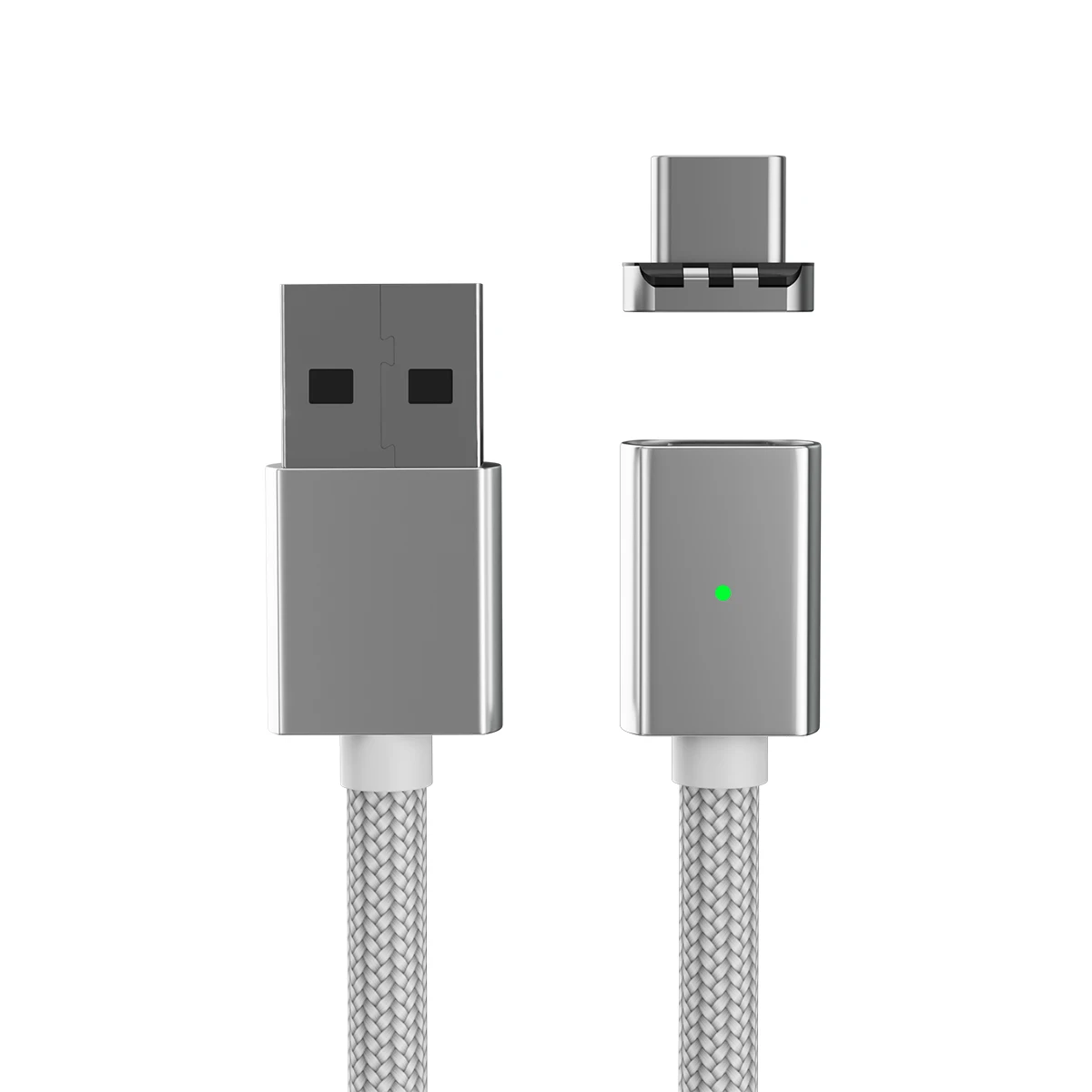 Magnetic 3-in-1 USB Charging Cable with Interchangeable Magnetic Heads - 3m
