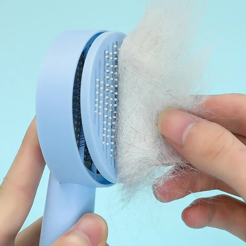 Cats Brush for Shedding Long Short Hair Self Cleaning Pet Slicker Brush Cat Grooming Massage Brushes Dog Grooming Comb 4