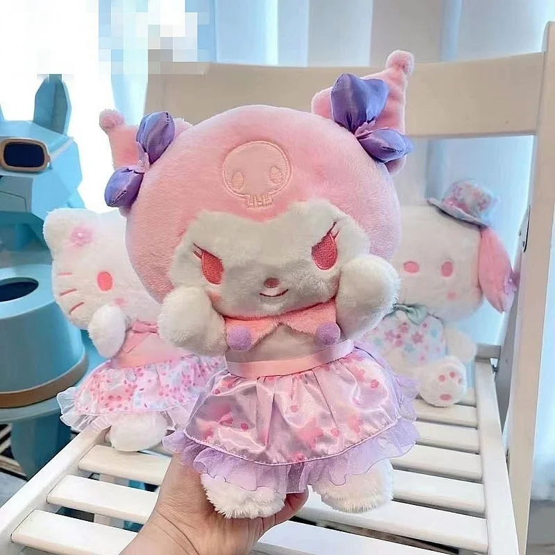 20cm Soft Pp Coton Rose Fleur de Cerisier Kuromi Poupée Peluche