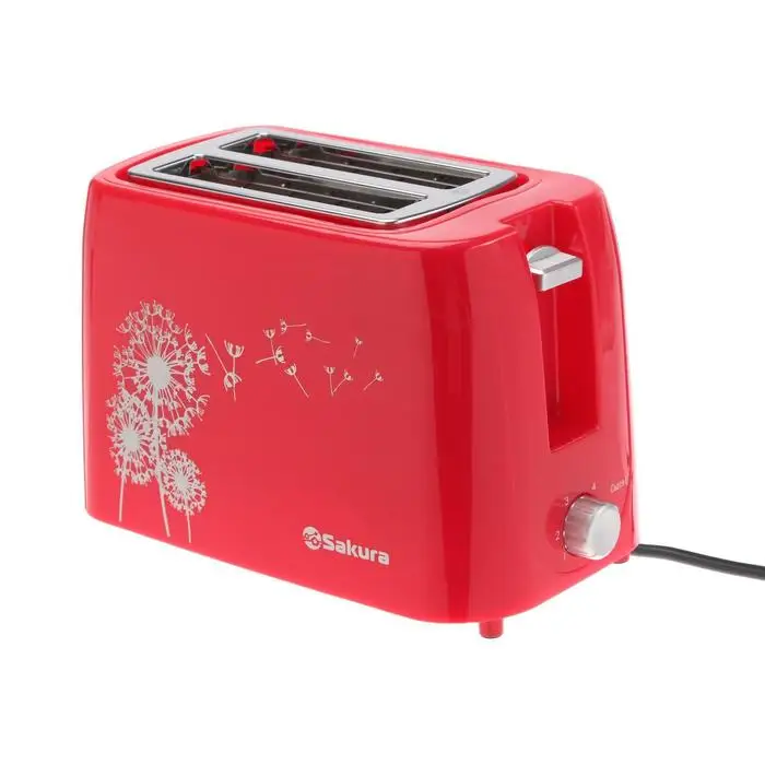 Тостер Sakura SA-7608R 750 Вт 5 режимов прожарки 2 тоста красный | Бытовая техника