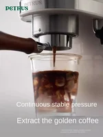 Petrus PE3366 Espresso machine full semi-automatic household steam milk foam machine 15Bra 2