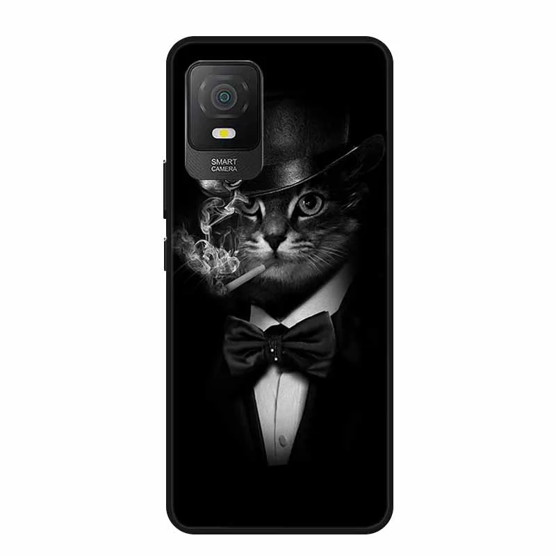 Cool Animal Black Silicone Soft Back Cover Case – Lion, Wolf, Tiger, Cat Design