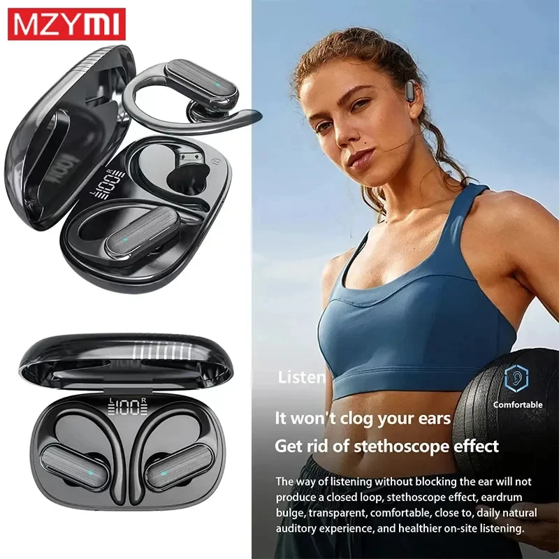 MZYMI Bluetooth 5.3 Wireless Earphones A520 In Ear Headphones EarHooks Game Headset Waterproof Sports Earbuds For Phone/Laptop