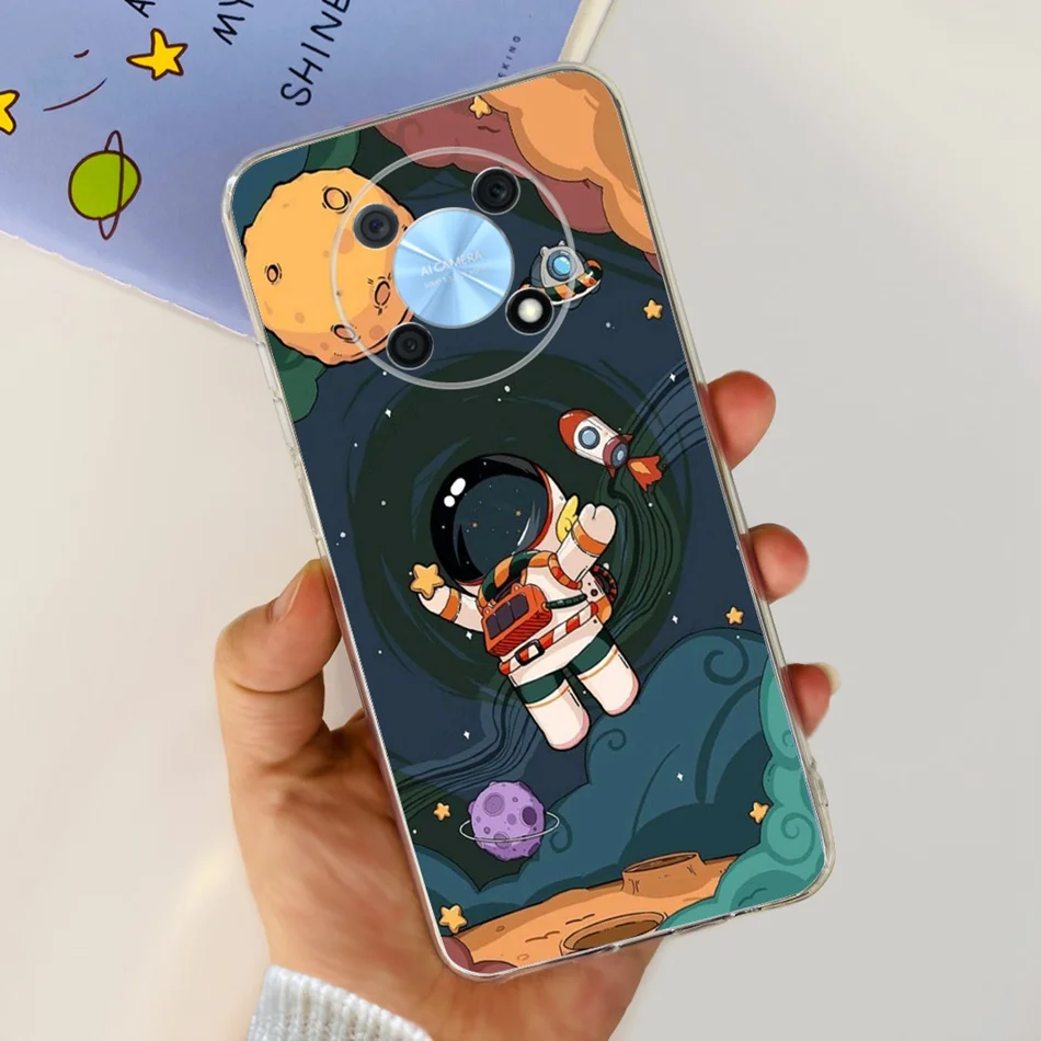 Elegant Printing Soft Silicone Clear TPU Slim Phone Case