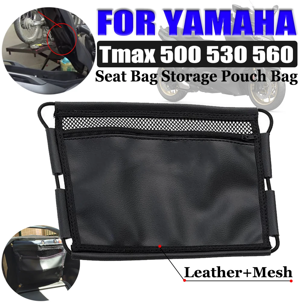 Motorcycle Under Seat Storage Bag Leather Tool Pouch Bags For YAMAHA