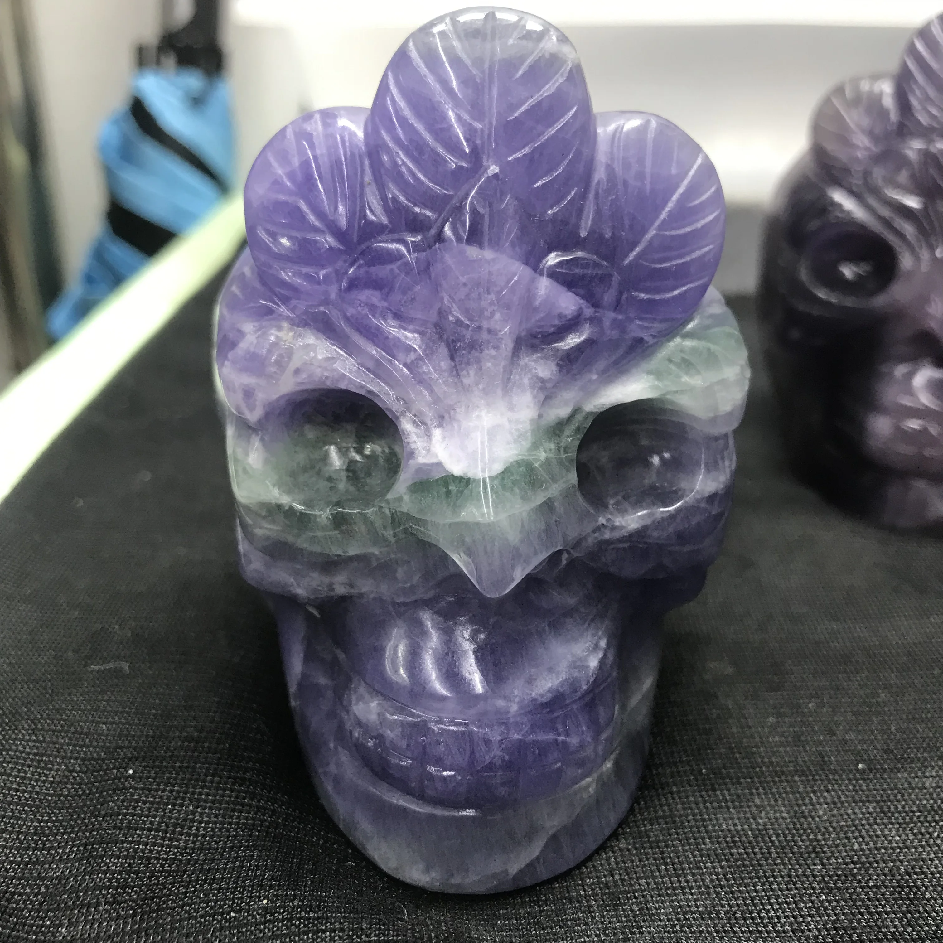 

Natural Fluorite Skull，Stone Skull Natural Stones And Minerals Quartz Stone,Crystal Stone,Energy Healing Stone