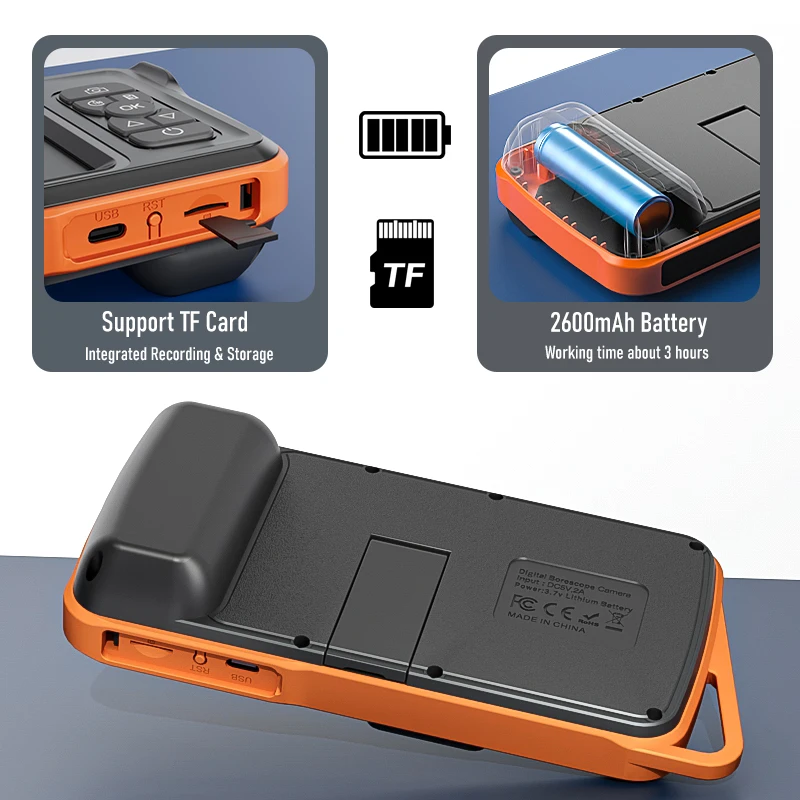5인치 스크린 내시경 자동차 검사 보어스코프 방수 USB 프로브 비디오 카메라 싱글 듀얼 트리플 자동 초점 렌즈 LED 포함