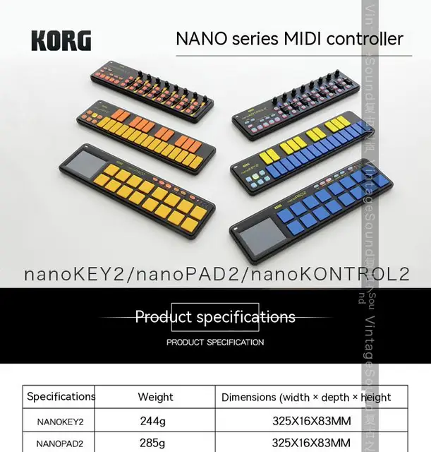 korg nano 3点 セット (key2, pad2, kontrol2)