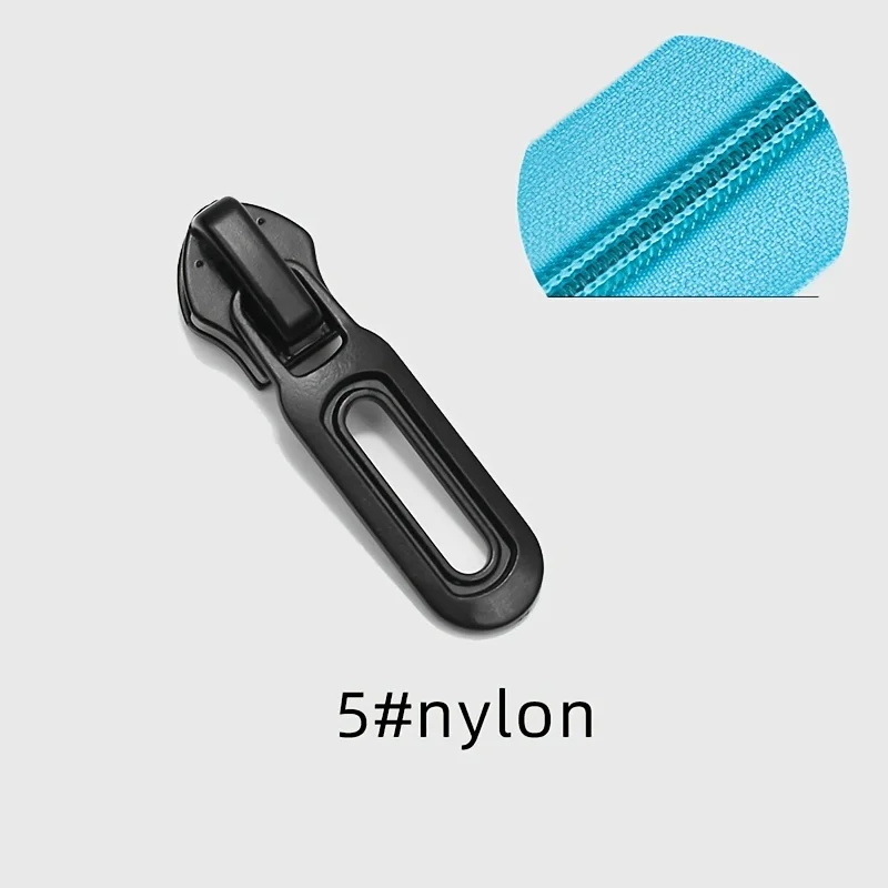 20pcs 3#5#8# Nylon Metal Resin High-grade Zip Head Black Zip Head Clothing