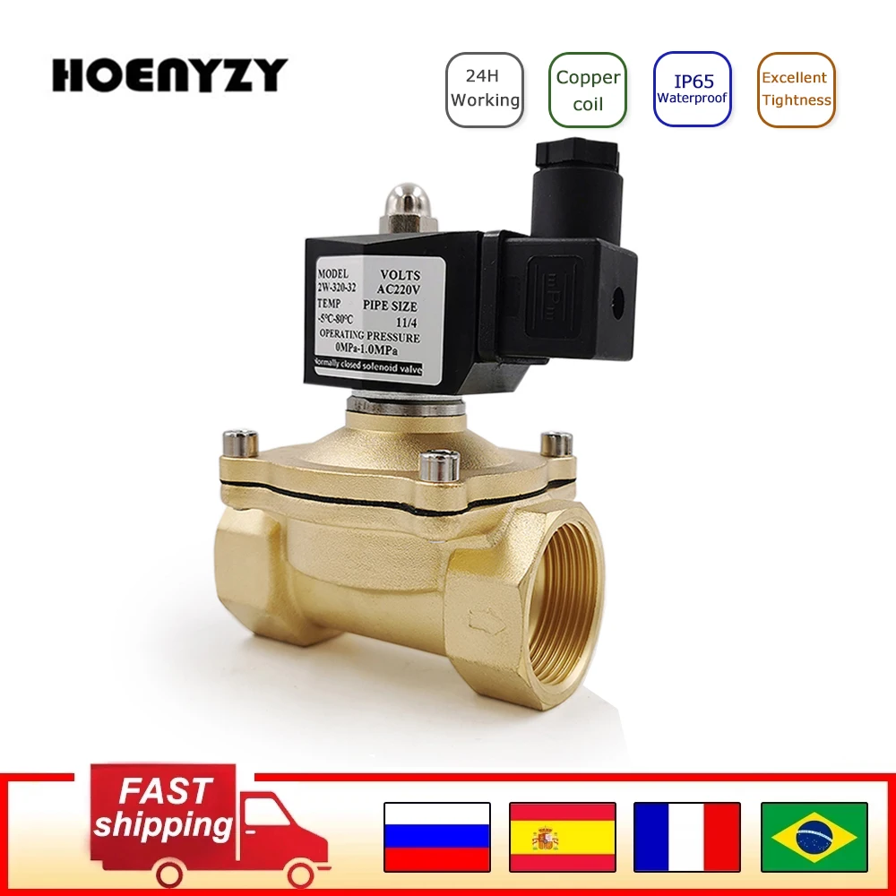 1/2 DC 12V 0.02-0.8Mpa Électrovanne Électrique Normalement Fermé En Laiton Pour 1/2 DC 12V 0.02-0.8Mpa Électrovanne Électrique Normalement Fermé En Laiton Pour
