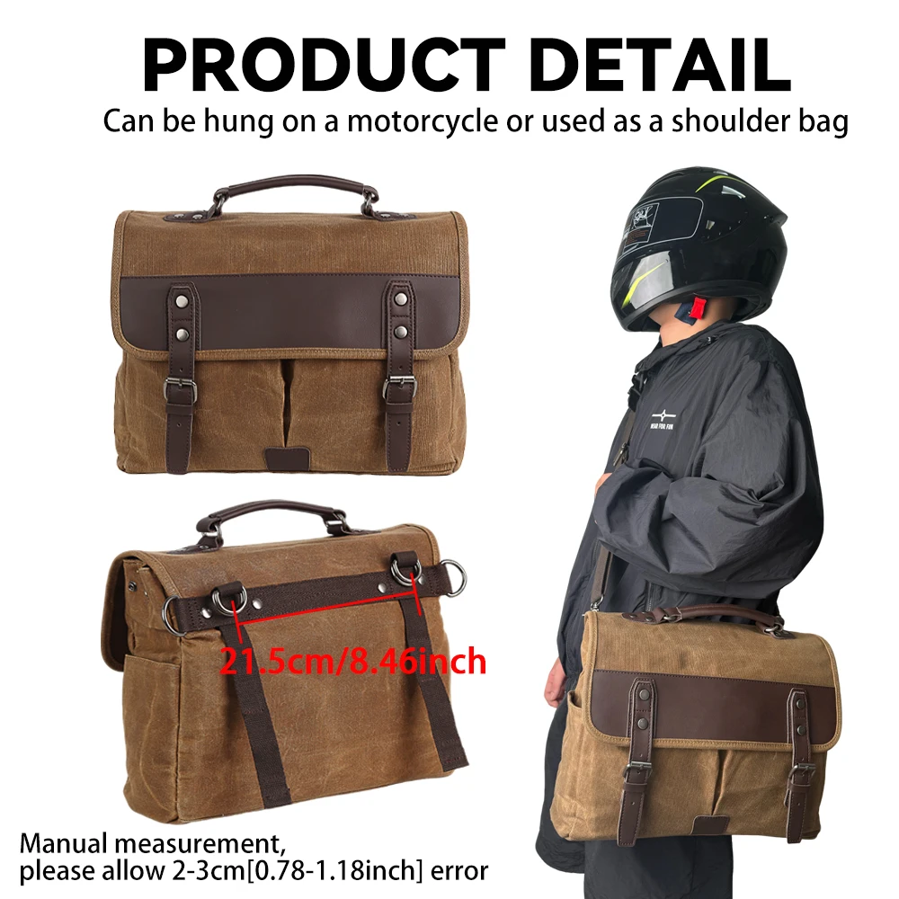 Saddlebag mounted on motorcycle side