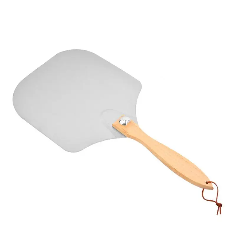 

Pizza Spatula Paddle Foldable Pizza Peel Paddle With Wooden Handle 23x12 Inch Pizza Shovel Pizza Cutter Rocker Aluminum Pizza