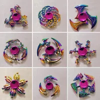 1 Pieces Alloy Finger Spinner Colorful Gyroscope Adult Office Decompression Toys 1