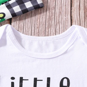 0-24M Baby Boys Outfit Short Sleeve Letters Print Romper with Pants and Hat Infant Clothes 3
