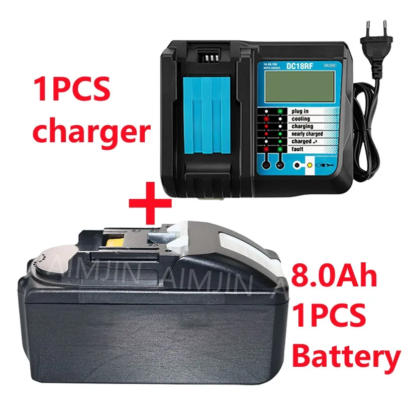 

Replacement 18V Battery 8.0Ah 21700 rechargeable Battery For Makita BL1850 BL1840 18Volt Cordless Power Tools Batteries