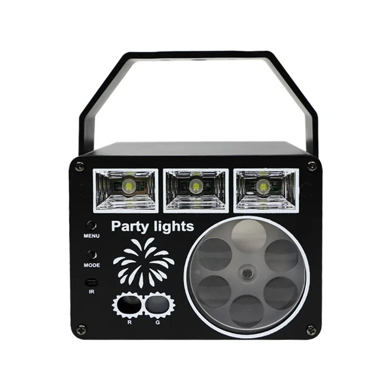 

2024 Latest Style Disco DJ Cellular 3-in-1 pattern laser stage lights Full color rotating dance lights