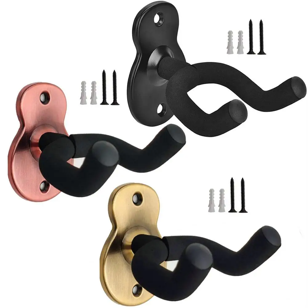 

Black Metal Guitar Hanger Wall Mount Acoustic Classical Electric Guitar Hook Holder Stand for Bass Ukulele Violin Banjo Mandolin