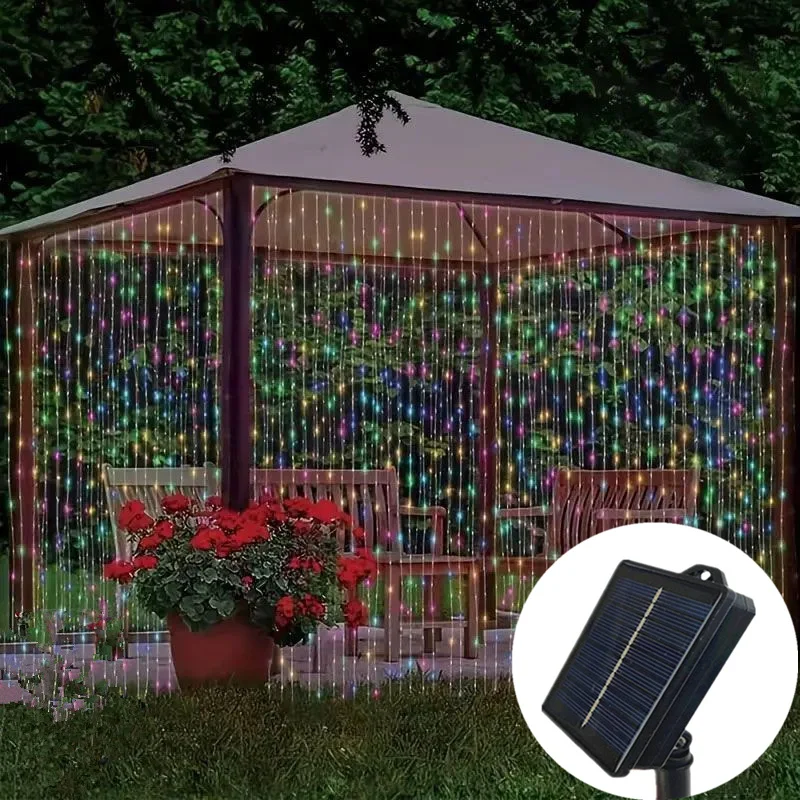 thumbnail image 1 of Guirnalda de luces LED para jardín de hadas, decoración para exteriores, bodas, fiestas, luces solares, guirnalda de luces para habitación, decoración navideña, 3 m/6 m, 1 of 5