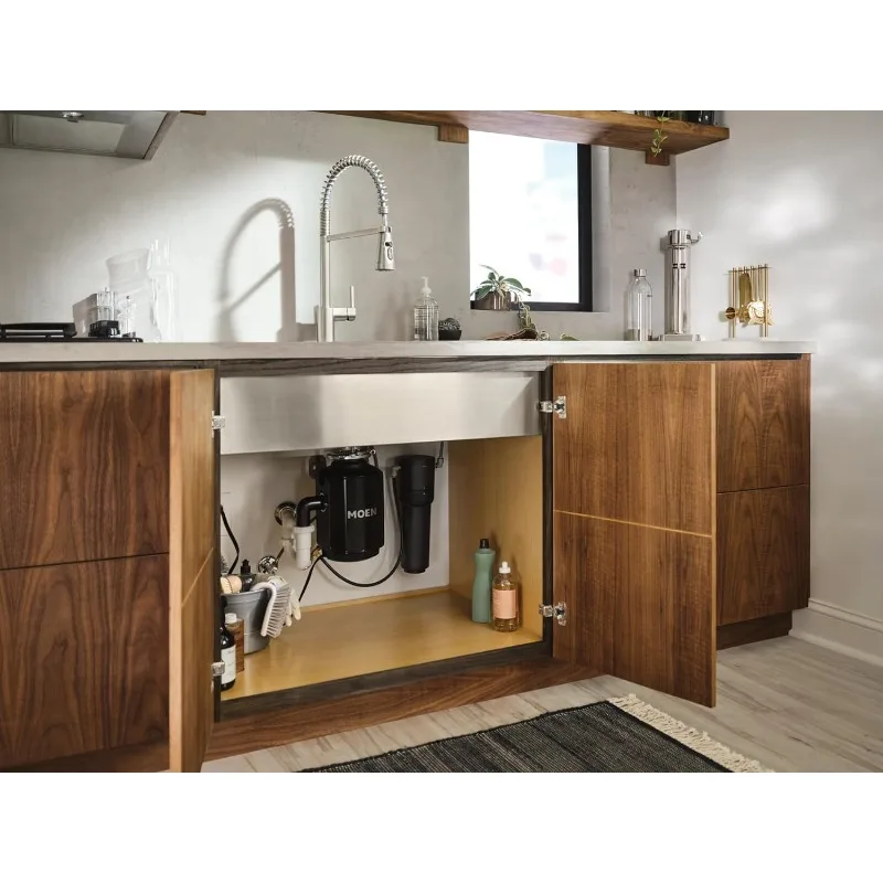 Moen Host Series 3/4 HP Continuous Feed Garbage Disposal with Sound Reduction for Kitchen Sink, Power Cord Included, GXS75C 2